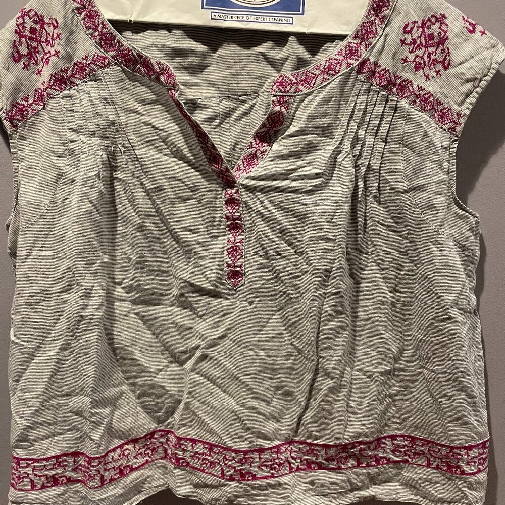 THML Gray Cotton Top, Large
